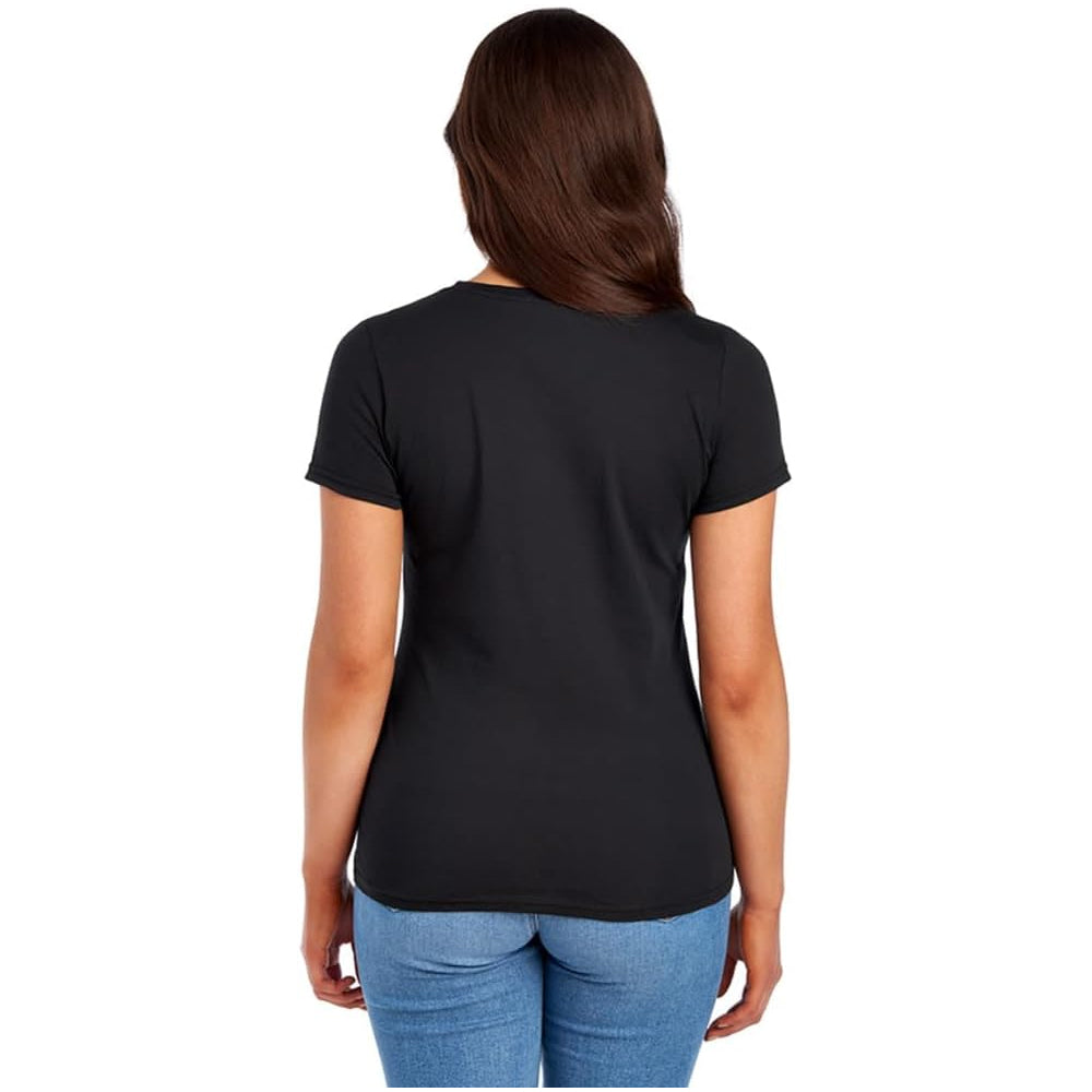 Black - Pack Shot - K-Pop Demon Hunters Womens-Ladies Saja Boys Jinu Glowing Lights Fitted T-Shirt