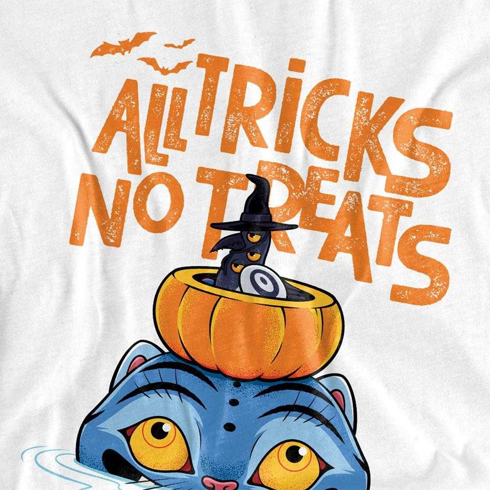 White - Side - K-Pop Demon Hunters Womens-Ladies All Tricks Derpy & Sussie Fitted Halloween T-Shirt