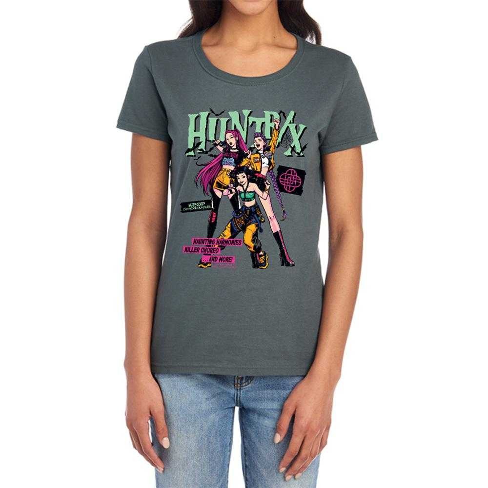 Charcoal - Lifestyle - K-Pop Demon Hunters Womens-Ladies Huntrix Punk Concert Fitted Halloween T-Shirt