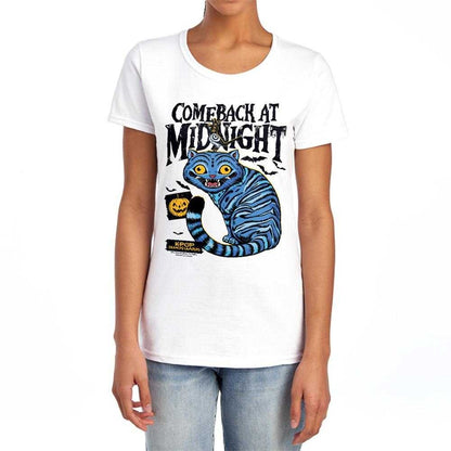 White - Lifestyle - K-Pop Demon Hunters Womens-Ladies Derpy & Sussie Midnight Fitted Halloween T-Shirt