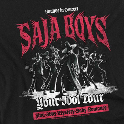Black - Side - K-Pop Demon Hunters Womens-Ladies Band Saja Boys Mono Fitted T-Shirt