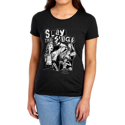 Black - Lifestyle - K-Pop Demon Hunters Womens-Ladies Huntrix Slay The Stage Fitted T-Shirt