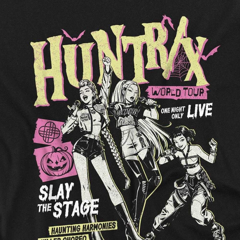 Black - Side - K-Pop Demon Hunters Womens-Ladies Huntrix World Tour Punk Fitted T-Shirt