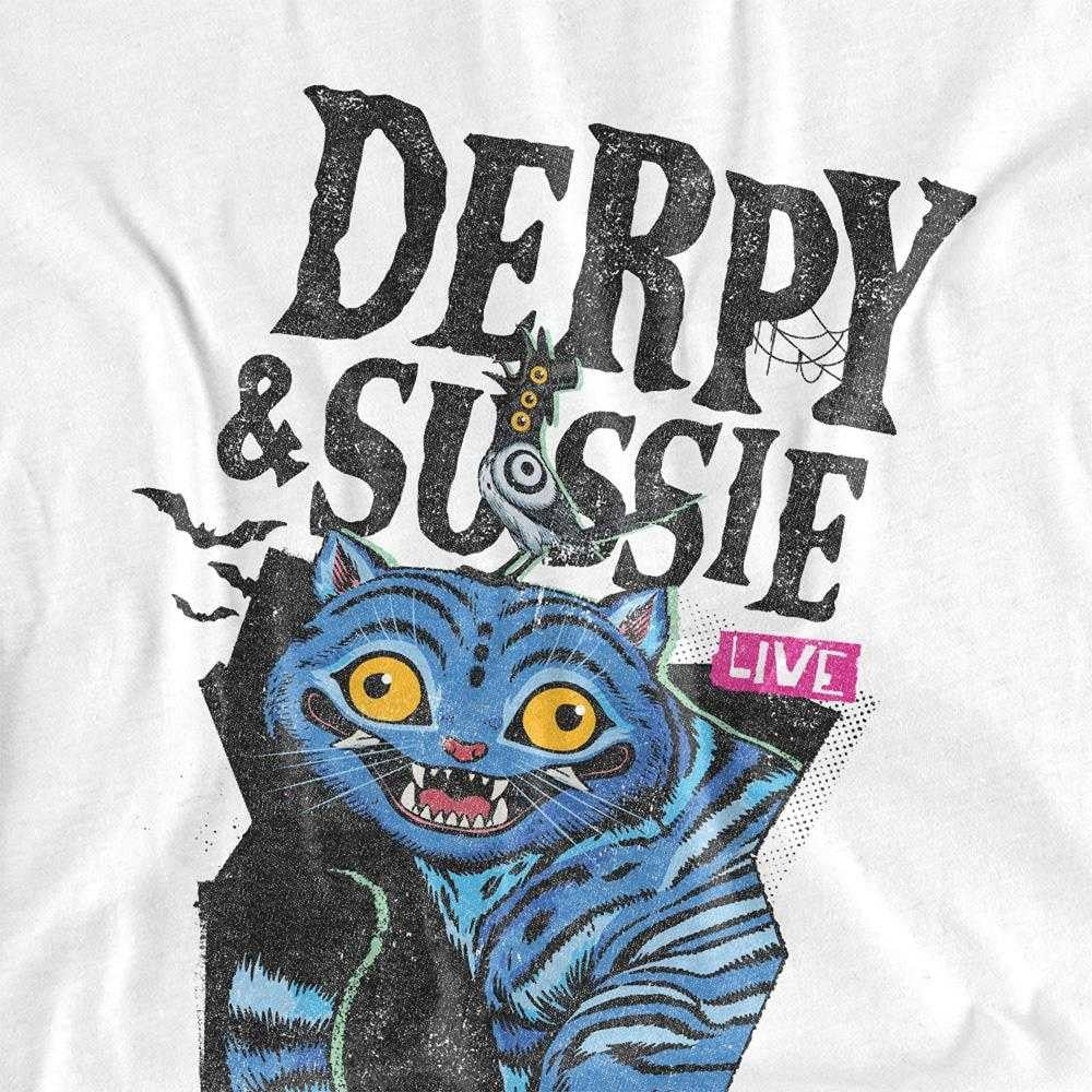 White - Side - K-Pop Demon Hunters Womens-Ladies Live Derpy & Sussie Fitted T-Shirt