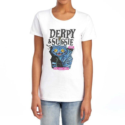 White - Lifestyle - K-Pop Demon Hunters Womens-Ladies Live Derpy & Sussie Fitted T-Shirt