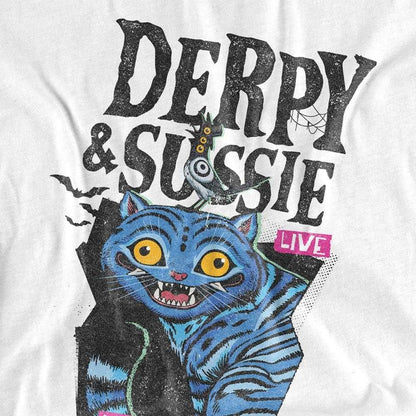 White - Side - K-Pop Demon Hunters Womens-Ladies Live Derpy & Sussie Oversized T-Shirt