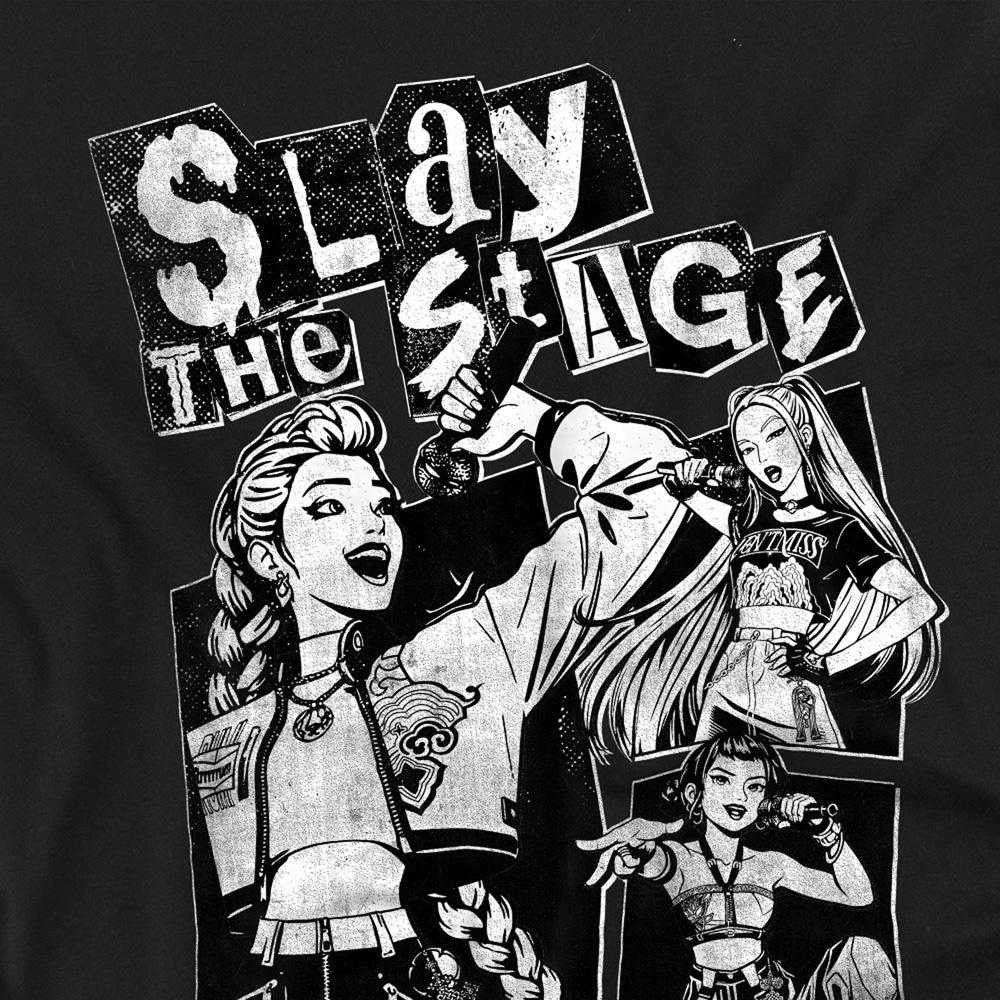 Black - Side - K-Pop Demon Hunters Womens-Ladies Huntrix Slay The Stage Oversized T-Shirt