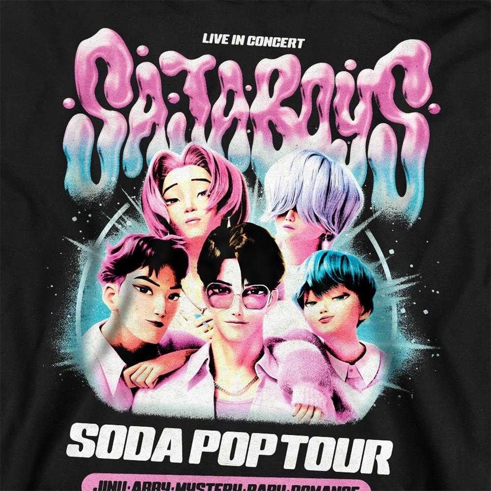 Black - Side - K-Pop Demon Hunters Unisex Adult Soda Pop Tour Saja Boys Bubbles Sweatshirt