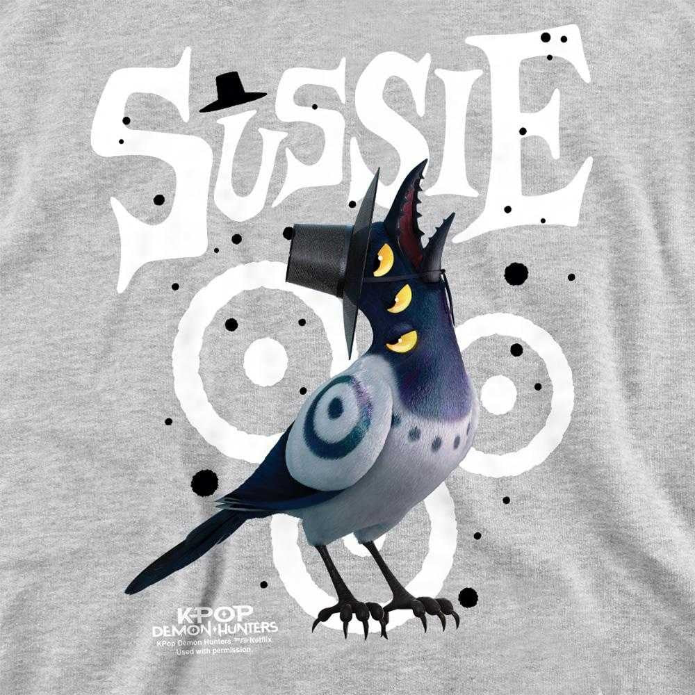 Athletic Heather - Side - K-Pop Demon Hunters Unisex Adult Sussie Bird Sweatshirt