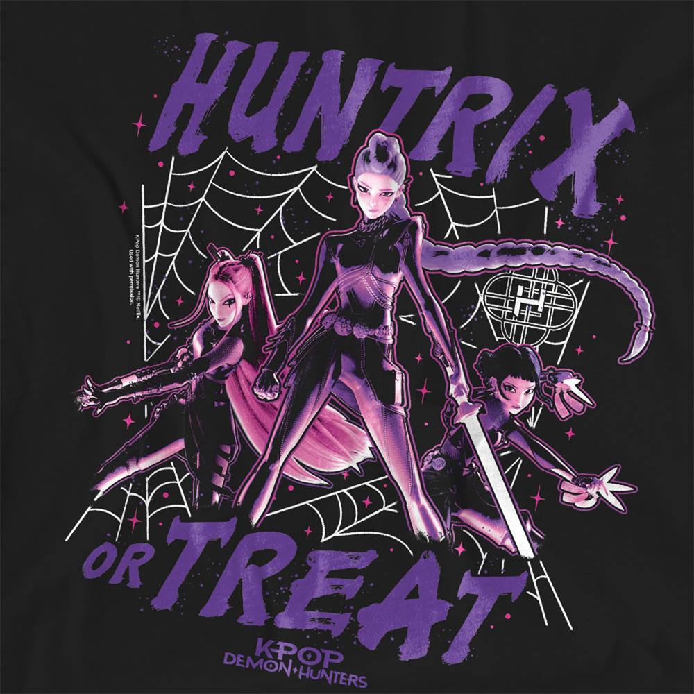 Black - Side - K-Pop Demon Hunters Womens-Ladies Huntrix Or Treat T-Shirt