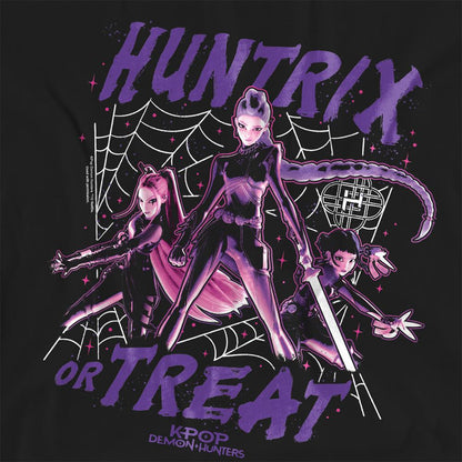 Black - Side - K-Pop Demon Hunters Womens-Ladies Huntrix Or Treat T-Shirt