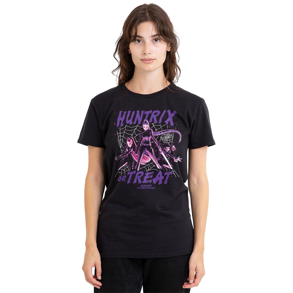 Black - Lifestyle - K-Pop Demon Hunters Womens-Ladies Huntrix Or Treat T-Shirt