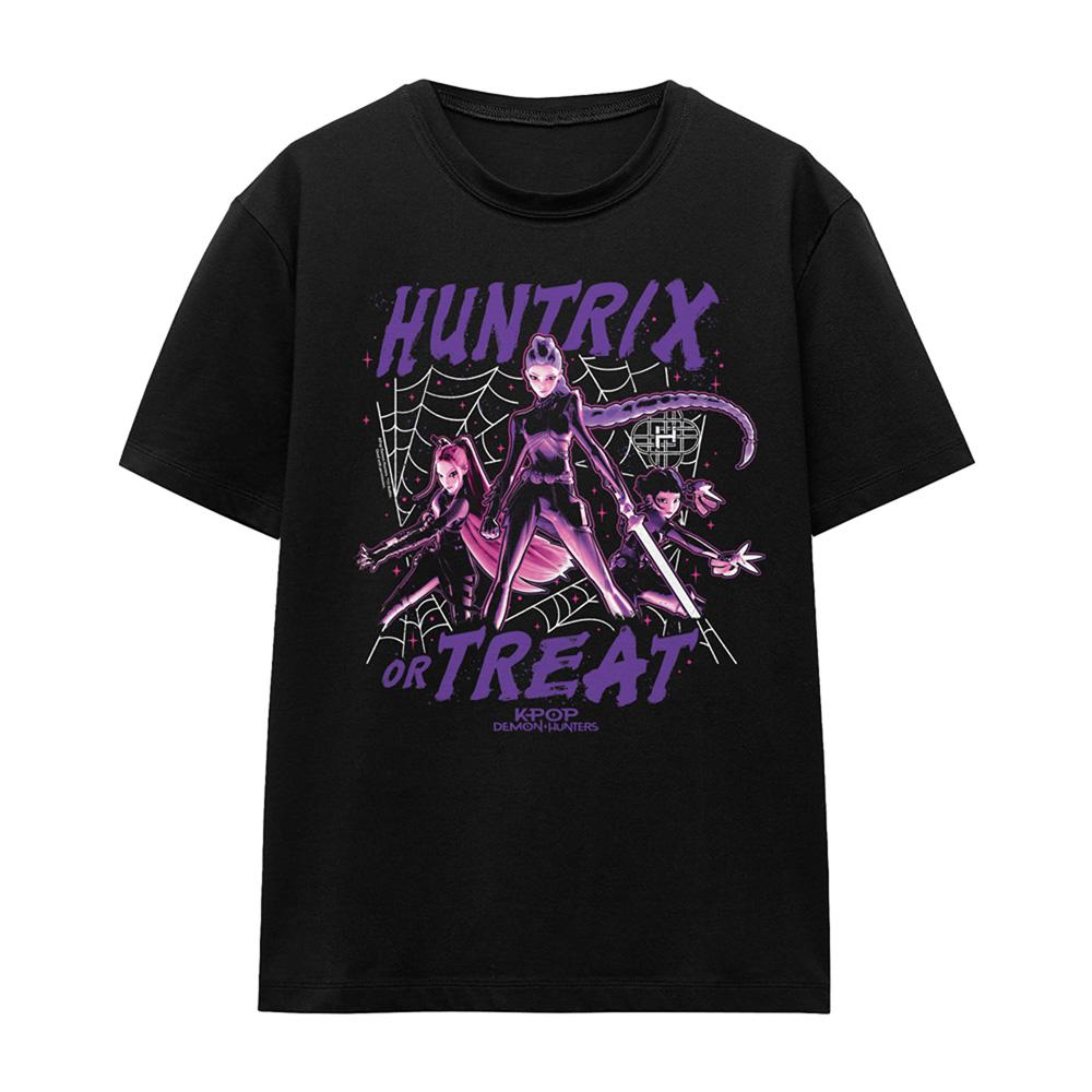 Black - Front - K-Pop Demon Hunters Womens-Ladies Huntrix Or Treat T-Shirt
