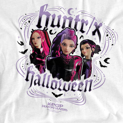 White - Side - K-Pop Demon Hunters Womens-Ladies Huntrix Halloween T-Shirt