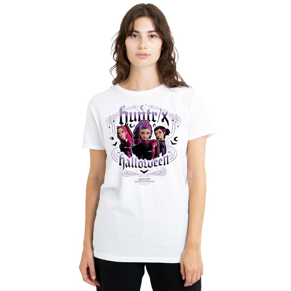 White - Lifestyle - K-Pop Demon Hunters Womens-Ladies Huntrix Halloween T-Shirt