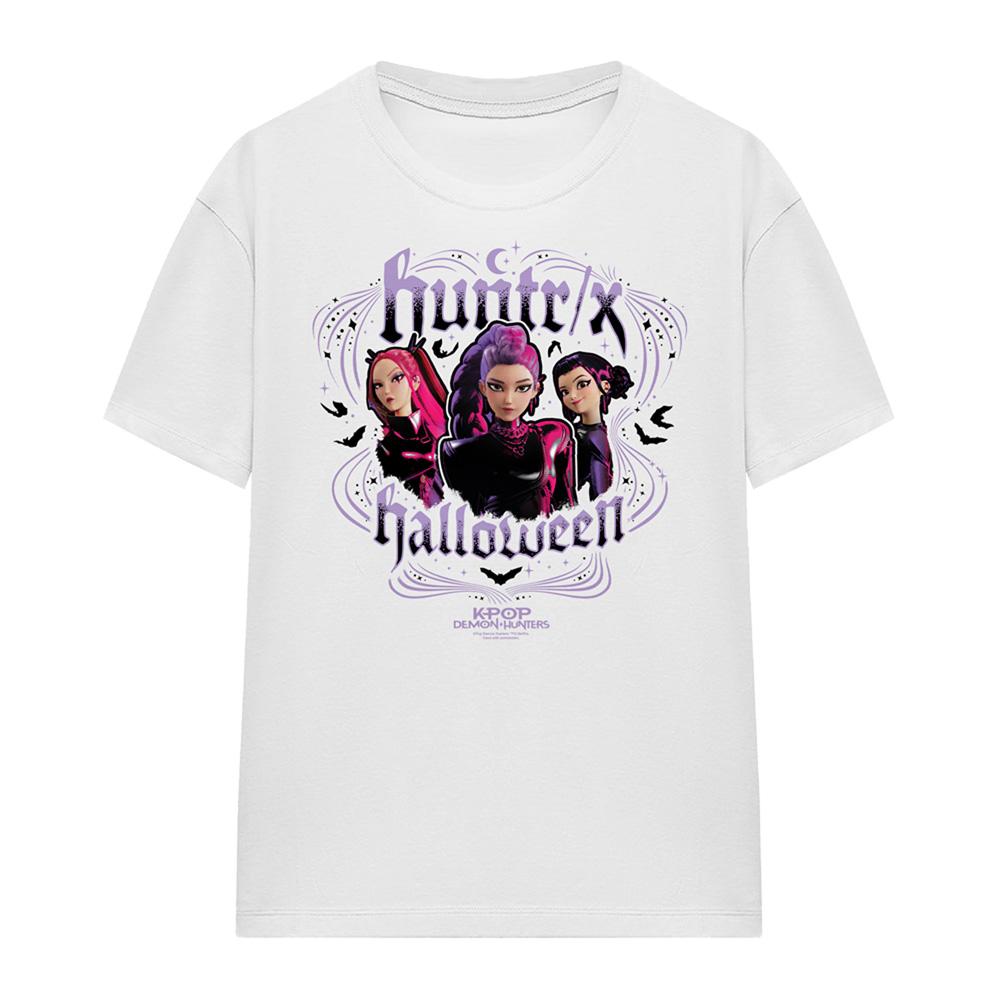 White - Front - K-Pop Demon Hunters Womens-Ladies Huntrix Halloween T-Shirt