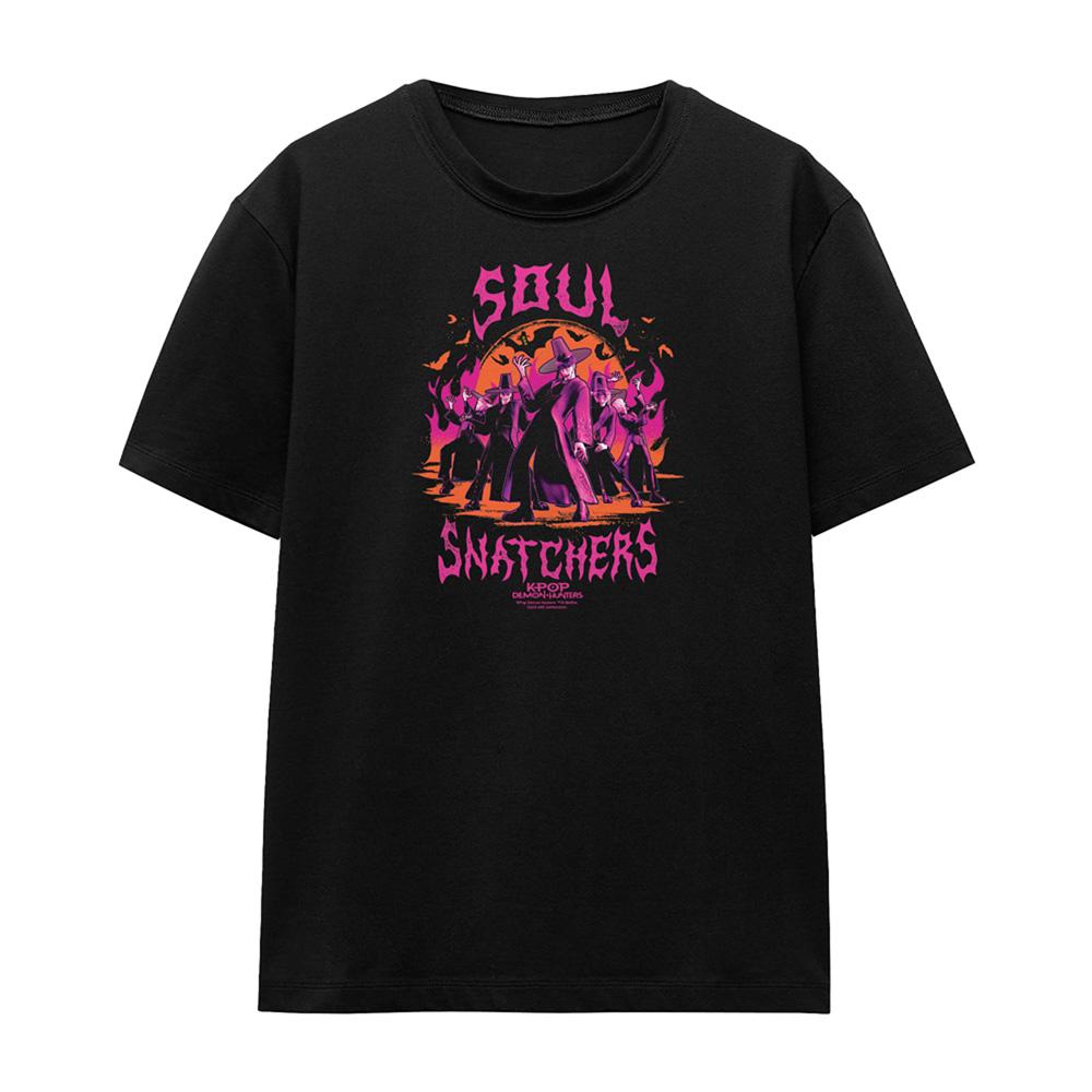 Black - Front - K-Pop Demon Hunters Womens-Ladies Soul Snatchers Saja Boys T-Shirt