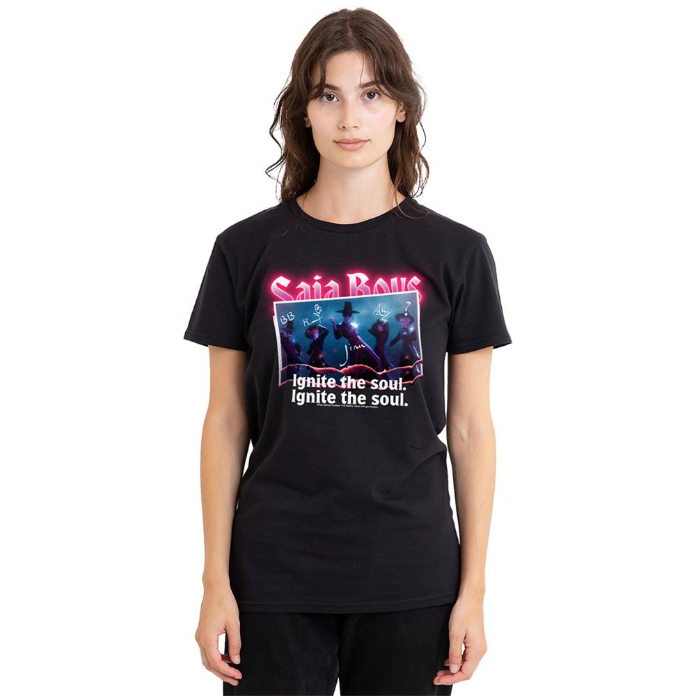 Black - Lifestyle - K-Pop Demon Hunters Womens-Ladies Saja Boys Burning Photo Regular T-Shirt