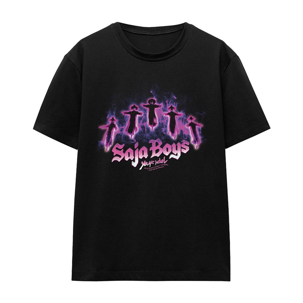 Black - Front - K-Pop Demon Hunters Womens-Ladies Saja Boys Floating Regular T-Shirt