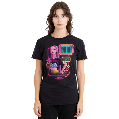 Black - Lifestyle - K-Pop Demon Hunters Womens-Ladies Mira Glowing Lights T-Shirt