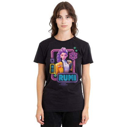 Black - Lifestyle - K-Pop Demon Hunters Womens-Ladies Rumi Glowing Lights T-Shirt