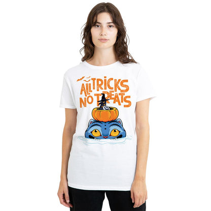 White - Lifestyle - K-Pop Demon Hunters Womens-Ladies All Tricks Derpy & Sussie Halloween T-Shirt