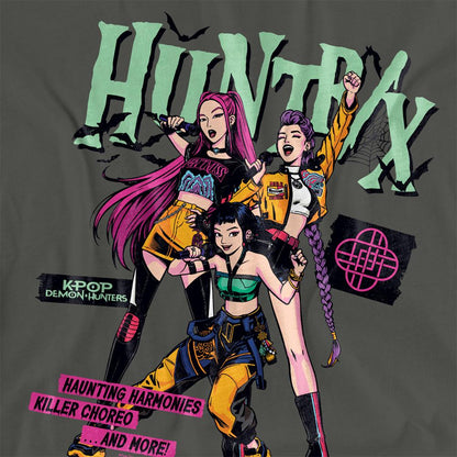 Charcoal - Side - K-Pop Demon Hunters Womens-Ladies Huntrix Punk Concert Halloween T-Shirt