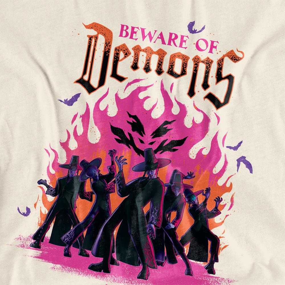 Natural - Side - K-Pop Demon Hunters Womens-Ladies Beware Of Demons Saja Boys T-Shirt