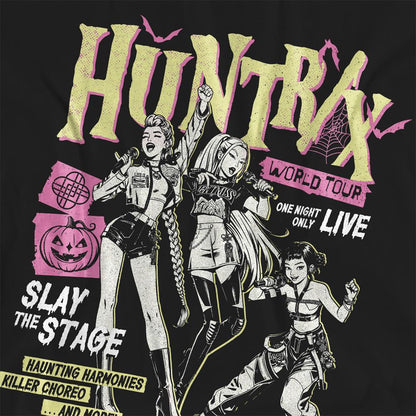 Black - Side - K-Pop Demon Hunters Womens-Ladies Huntrix World Tour Punk T-Shirt