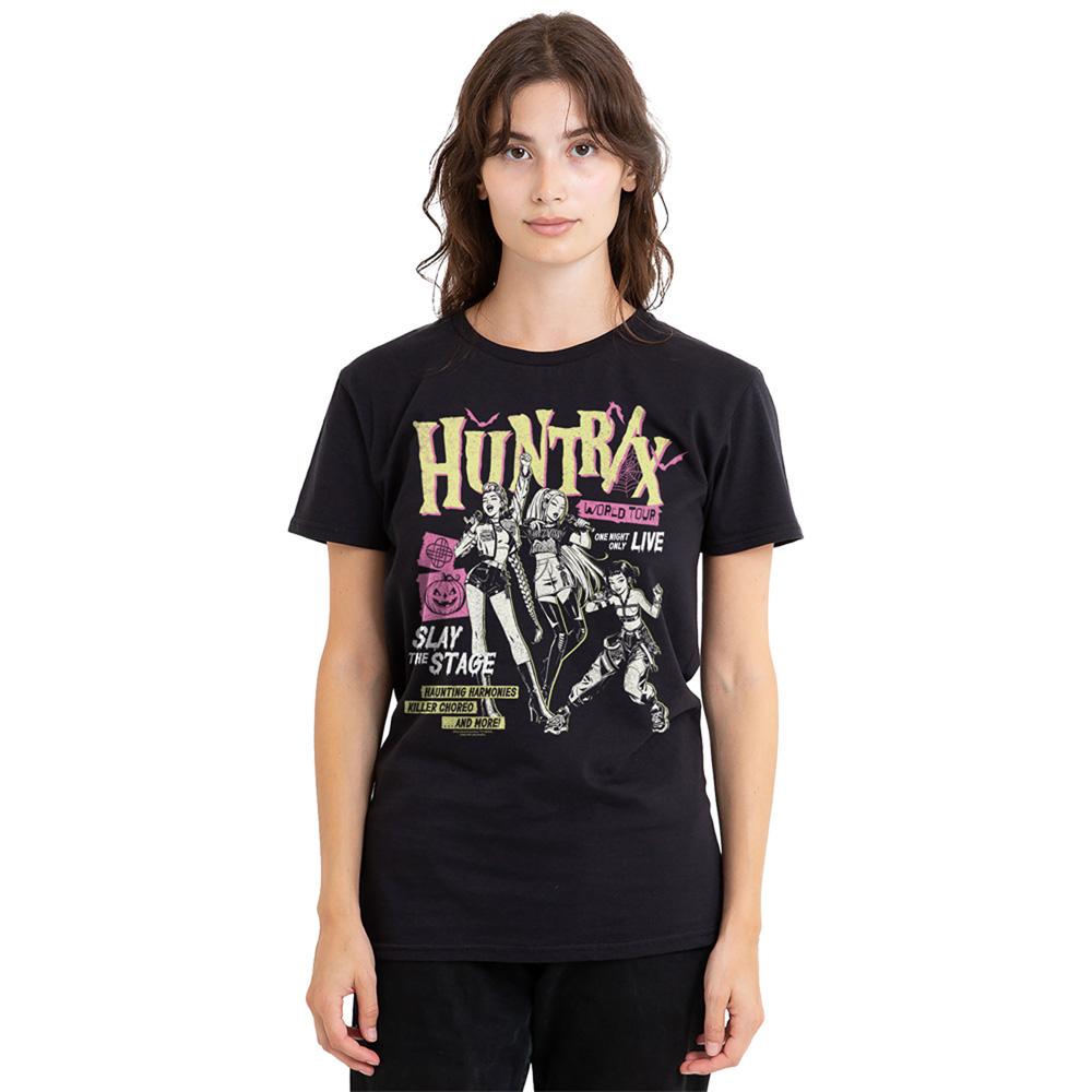 Black - Lifestyle - K-Pop Demon Hunters Womens-Ladies Huntrix World Tour Punk T-Shirt