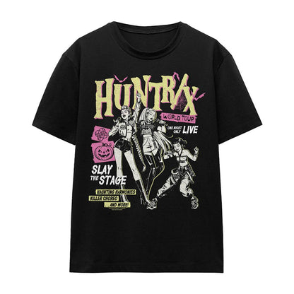 Black - Front - K-Pop Demon Hunters Womens-Ladies Huntrix World Tour Punk T-Shirt