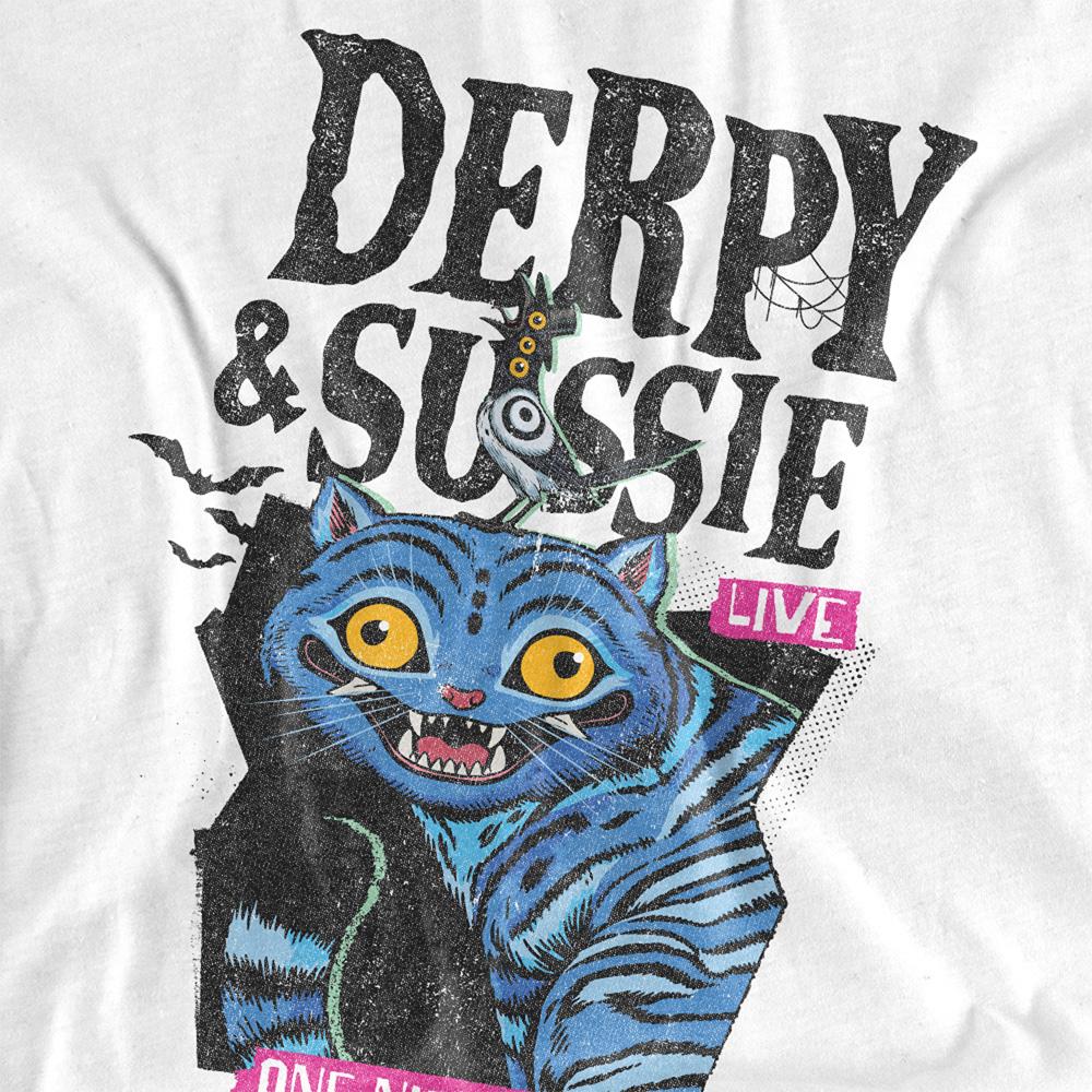 White - Side - K-Pop Demon Hunters Womens-Ladies Live Derpy & Sussie T-Shirt