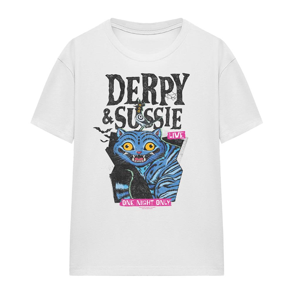 White - Front - K-Pop Demon Hunters Womens-Ladies Live Derpy & Sussie T-Shirt