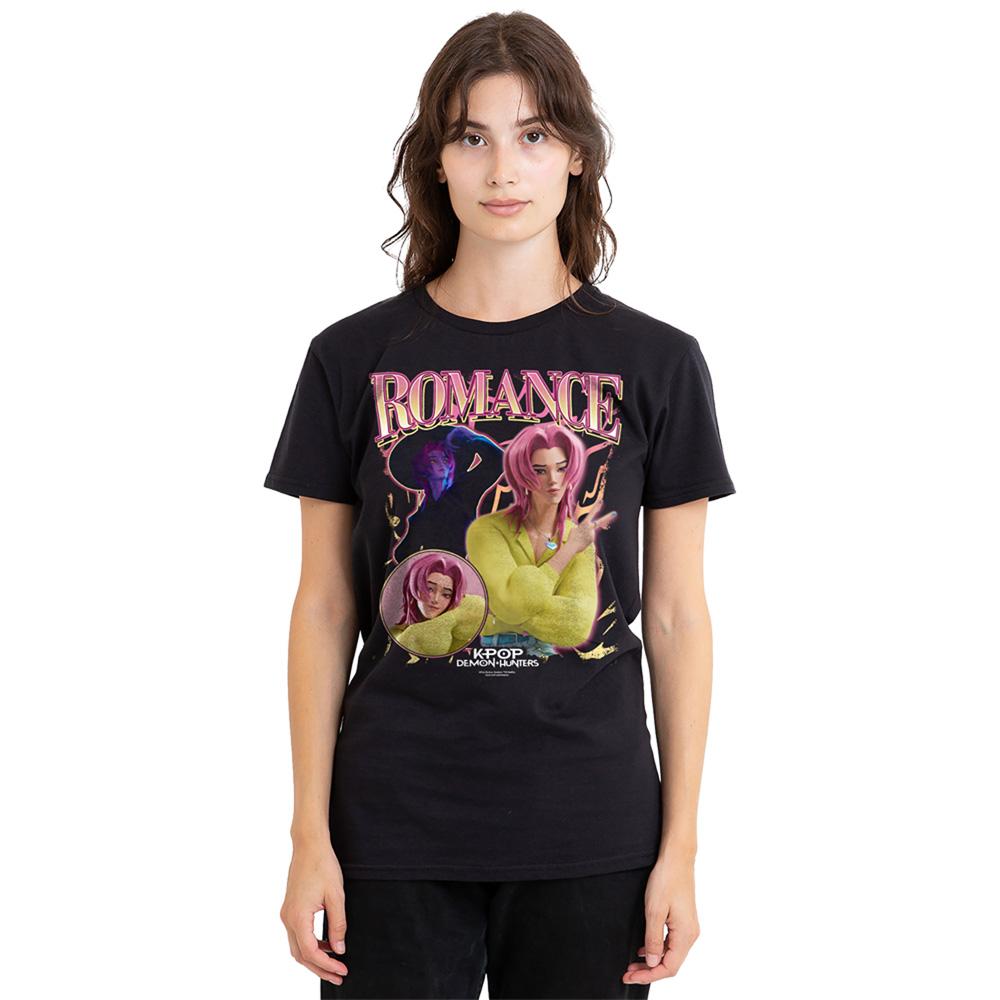 Black - Lifestyle - K-Pop Demon Hunters Womens-Ladies Romance Saja Boys Homage Regular T-Shirt