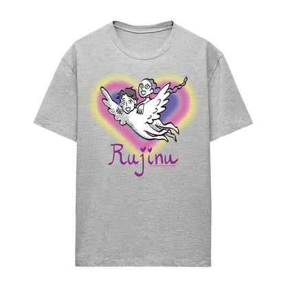 Athletic Heather - Front - K-Pop Demon Hunters Womens-Ladies Huntrix Saja Boys Rujinu Heart T-Shirt