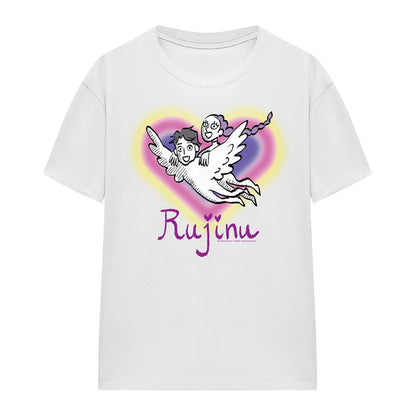 White - Front - K-Pop Demon Hunters Womens-Ladies Huntrix Saja Boys Rujinu Heart Regular T-Shirt