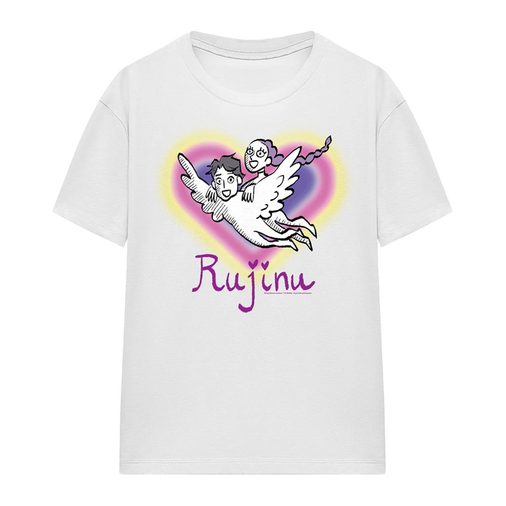 White - Front - K-Pop Demon Hunters Womens-Ladies Huntrix Saja Boys Rujinu Heart Regular T-Shirt