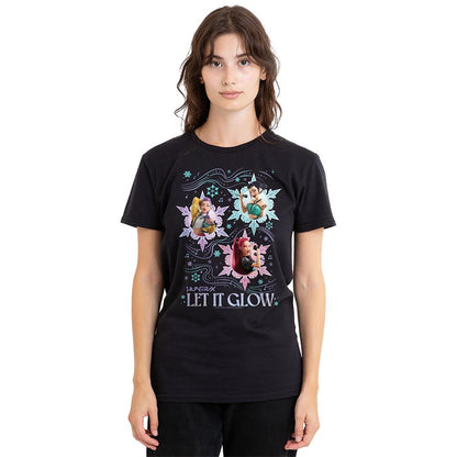 Black - Side - K-Pop Demon Hunters Womens-Ladies Huntrix Let It Glow Regular Christmas T-Shirt