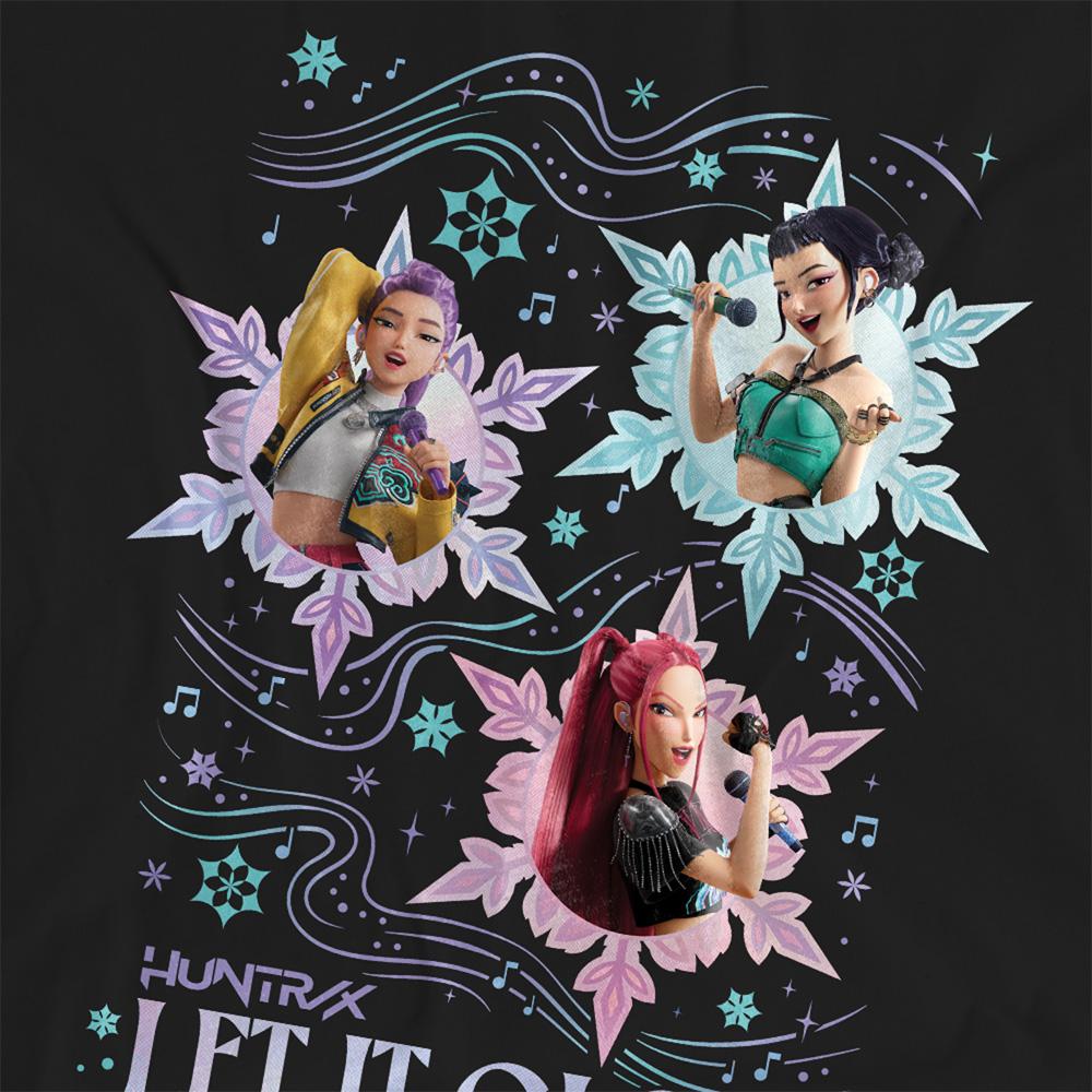 Black - Pack Shot - K-Pop Demon Hunters Womens-Ladies Huntrix Let It Glow Regular Christmas T-Shirt