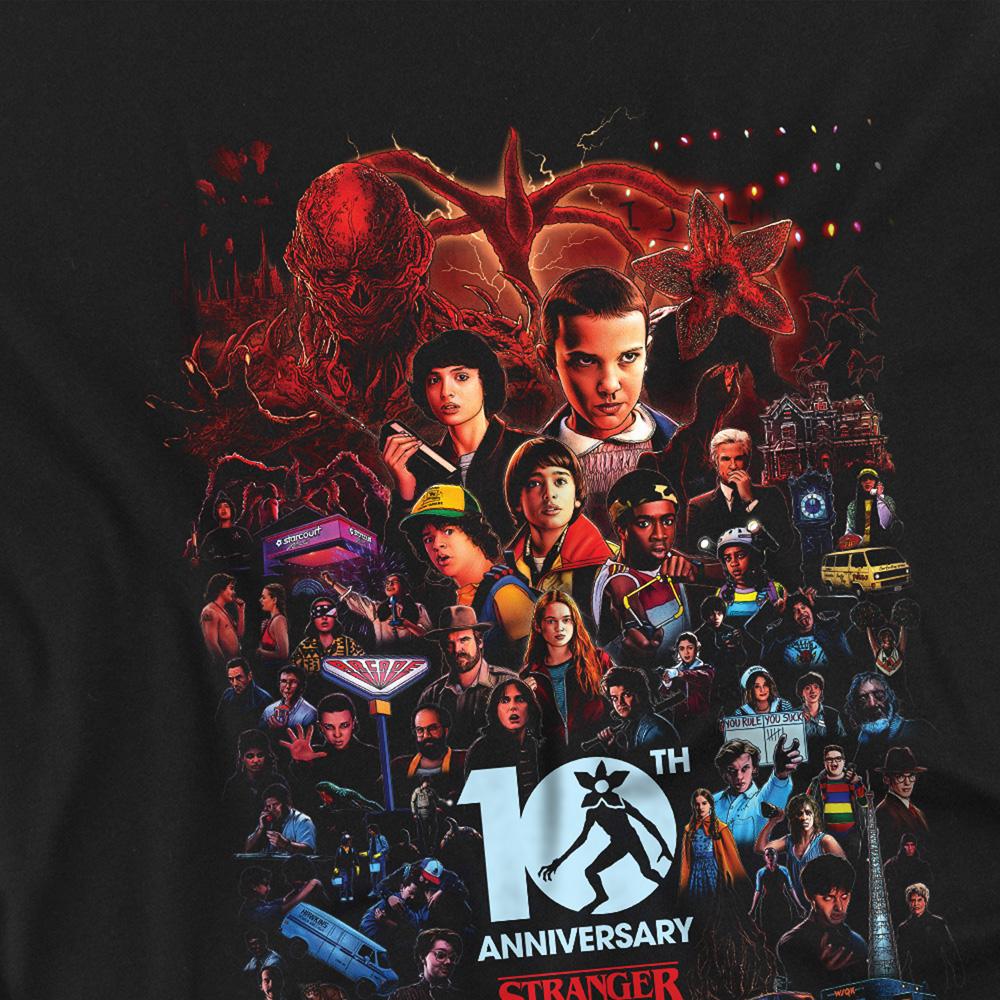 Black - Back - Stranger Things Childrens-Kids Poster 10th Anniversary Sweatshirt