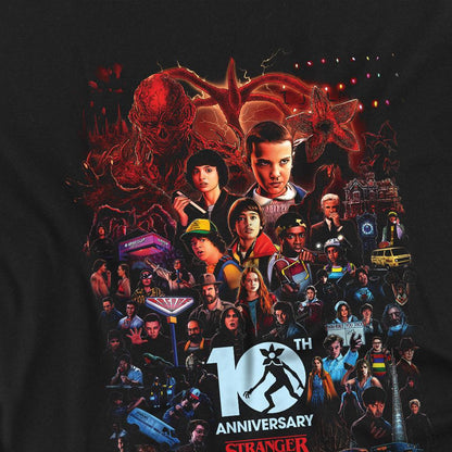Black - Back - Stranger Things Childrens-Kids Poster 10th Anniversary Sweatshirt