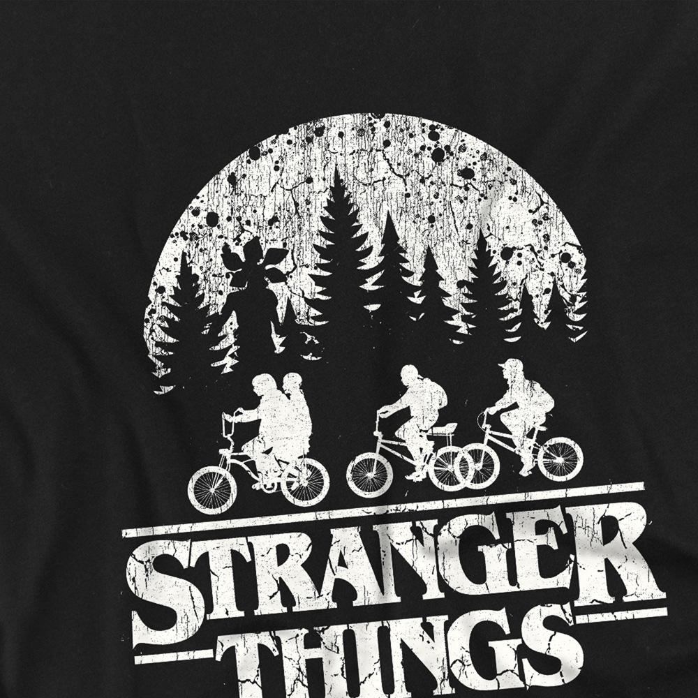 Black - Side - Stranger Things Childrens-Kids Upside Down 10th Anniversary Sweatshirt