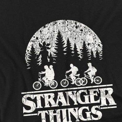 Black - Side - Stranger Things Childrens-Kids Upside Down 10th Anniversary Sweatshirt