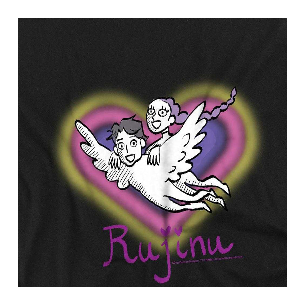 Black - Side - K-Pop Demon Hunters Childrens-Kids Huntrix Saja Boys Rujinu Heart Sweatshirt