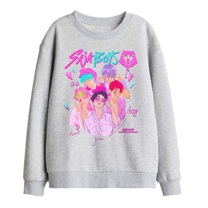 Athletic Heather - Front - K-Pop Demon Hunters Childrens-Kids Saja Boys Signature Sweatshirt