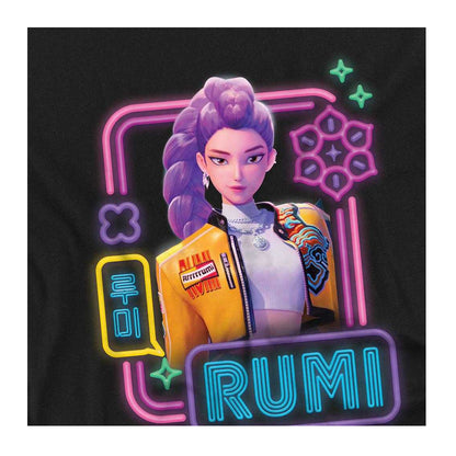 Black - Side - K-Pop Demon Hunters Childrens-Kids Rumi Glowing Lights Sweatshirt