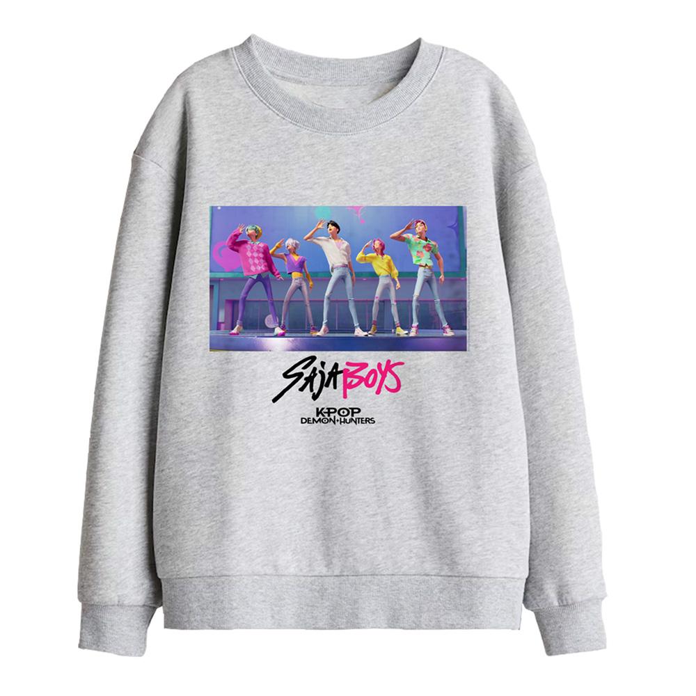 Athletic Heather - Front - K-Pop Demon Hunters Childrens-Kids Saja Boys Soda Pop Dance Sweatshirt