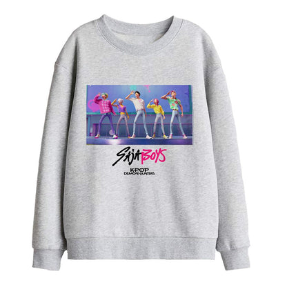 Athletic Heather - Front - K-Pop Demon Hunters Childrens-Kids Saja Boys Soda Pop Dance Sweatshirt