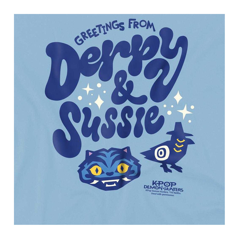 Light Blue - Side - K-Pop Demon Hunters Childrens-Kids Derpy & Sussie Icons Sweatshirt