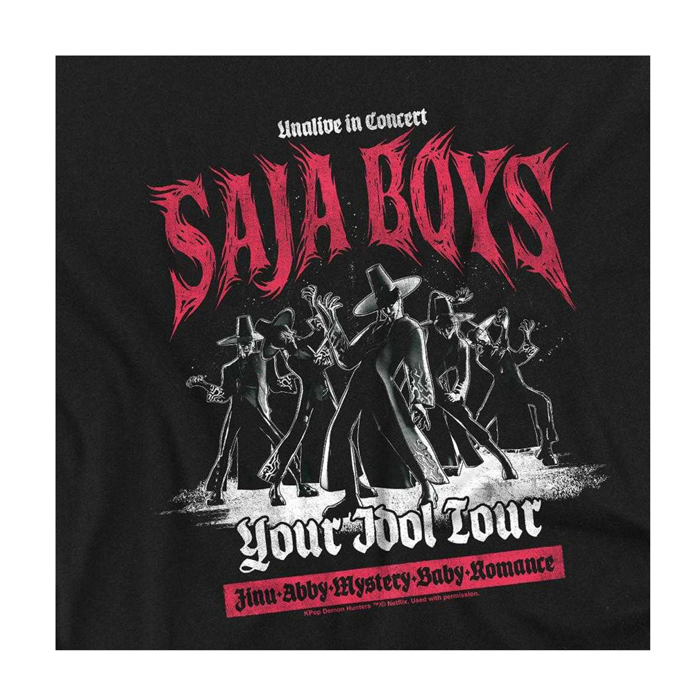 Black - Side - K-Pop Demon Hunters Childrens-Kids Mono Band Saja Boys Sweatshirt